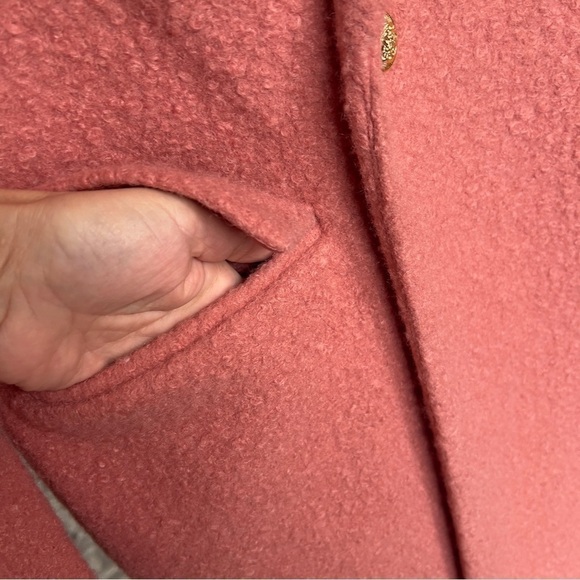 BCBGMaxAzria  Peony Dusty Rose Pink Double Breasted Winter Overcoat Pea Coat S - Picture 7 of 12